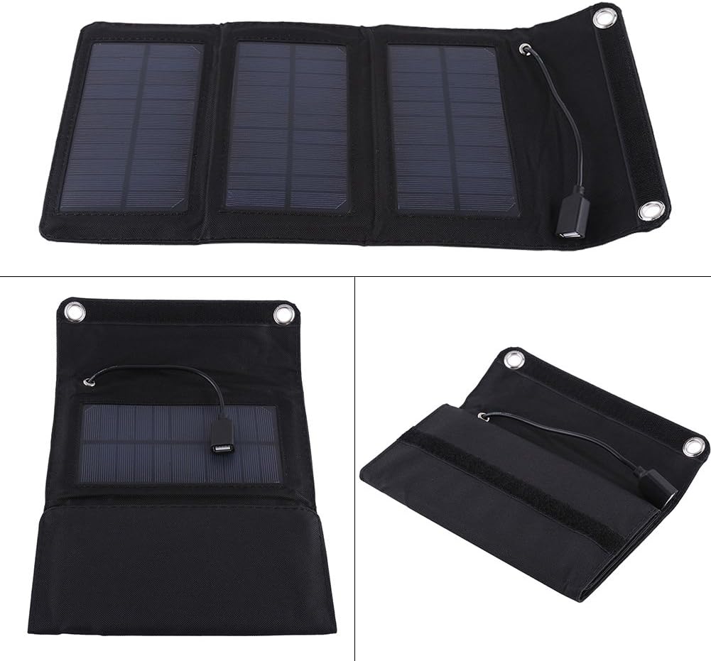 Premium solcelleanlæg med mange paneler - foldbar med USB-udgang