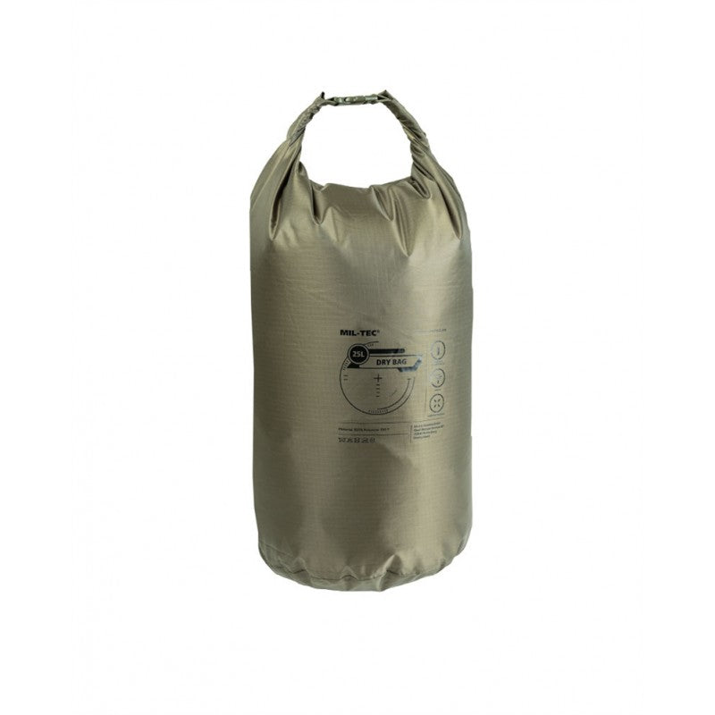 Ausverkauf: Packsack Drybag lightweight wasserdicht oliv 25 Liter