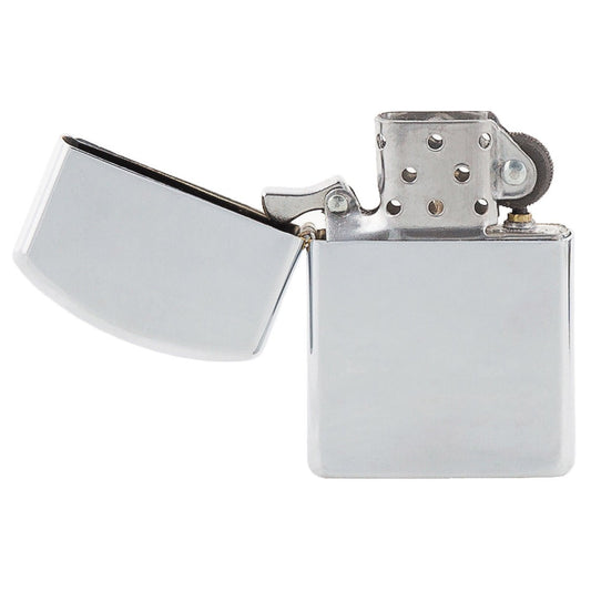 Benzin stormlighter, poleret krom, ufyldt