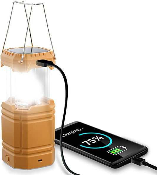 Zonne-camping handslingerlantaarn, draagbare ultraheldere LED-zaklamp met batterij