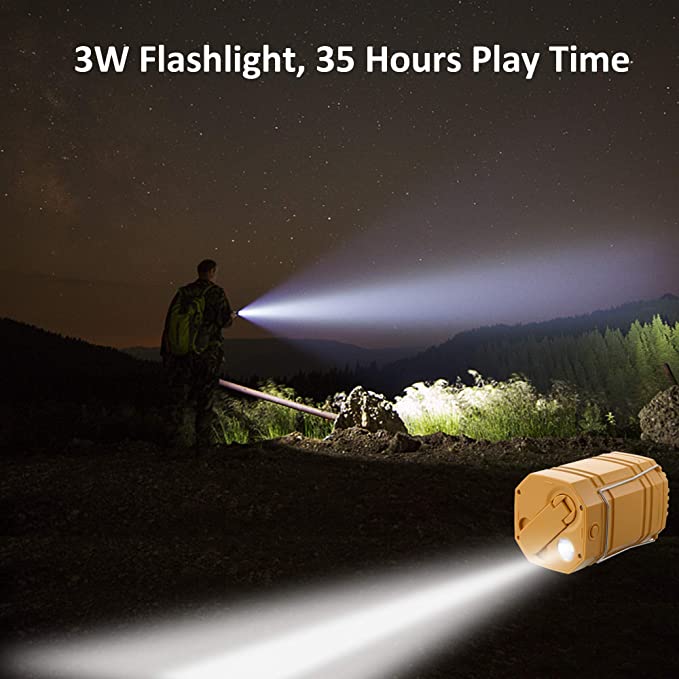 Zonne-camping handslingerlantaarn, draagbare ultraheldere LED-zaklamp met batterij