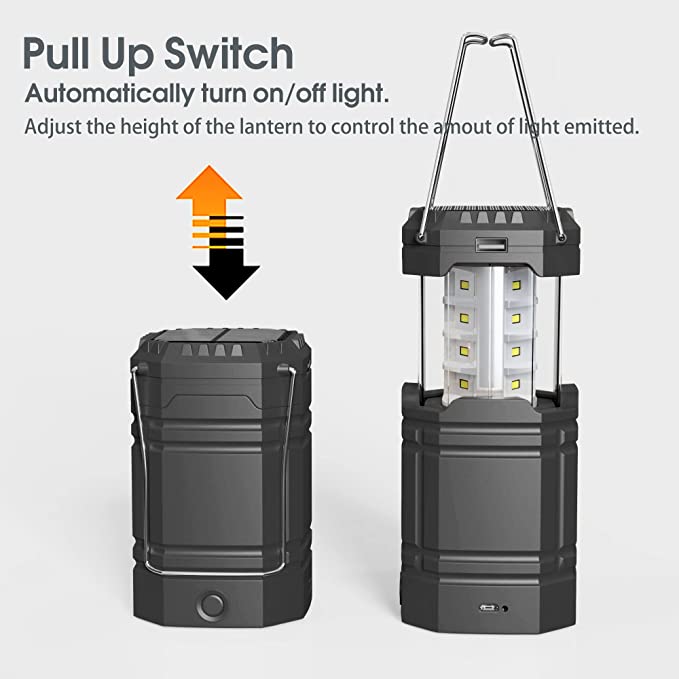 Zonne-camping handslingerlantaarn, draagbare ultraheldere LED-zaklamp met batterij