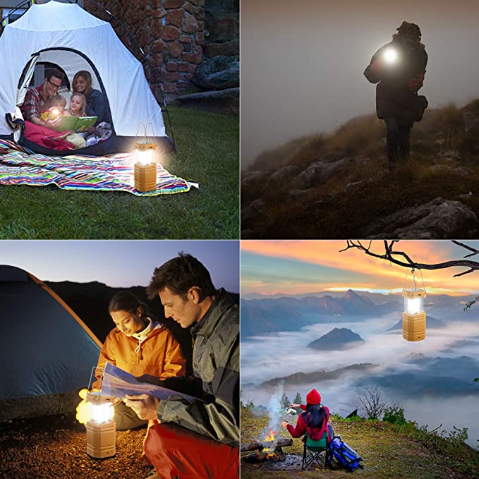 Zonne-camping handslingerlantaarn, draagbare ultraheldere LED-zaklamp met batterij