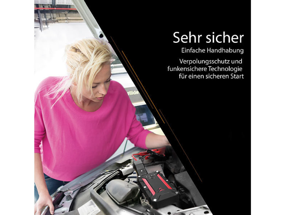 2 i 1: kraftbank och fordonsstarthjälp - 12 Ah - 1 200 A - kraftstation - nödström - nödstartare - autostarter - autostarthjälp - starthjälp - nödstarthjälp - autostrong - nödströmförsörjning