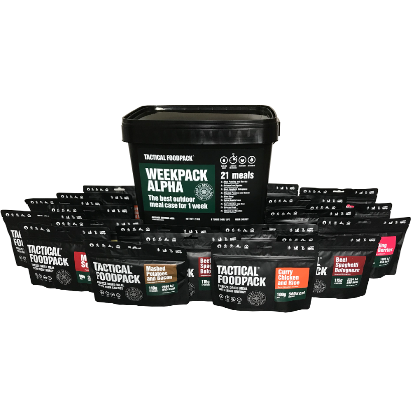 Tactical Foodpack Premium weekpakket - Alpha - 2080 gram - 21 maaltijden