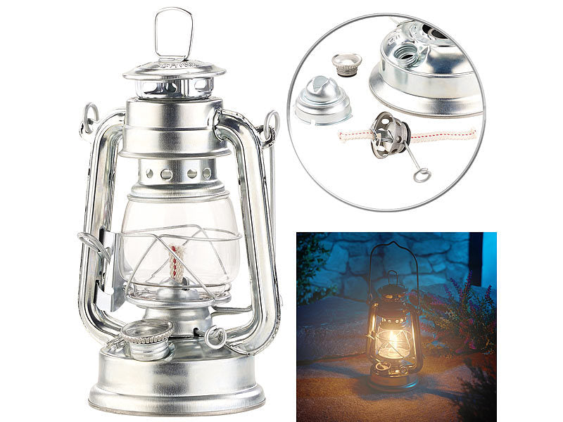 Galvanized kerosene lamp/hurricane lantern