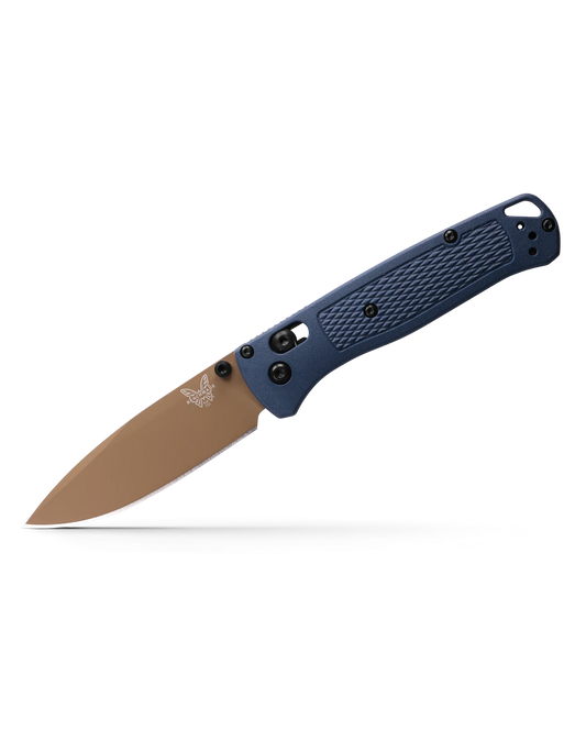 Benchmade 535FE-05 BUGOUT, Crater Blue Grivory, Axis EDC lommekniv