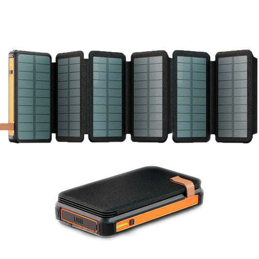 Solar Powerbank Extreme 2.0 - 6 faltbare Panels - USB-C  Fast Charging Testsieger mit 25000mAh