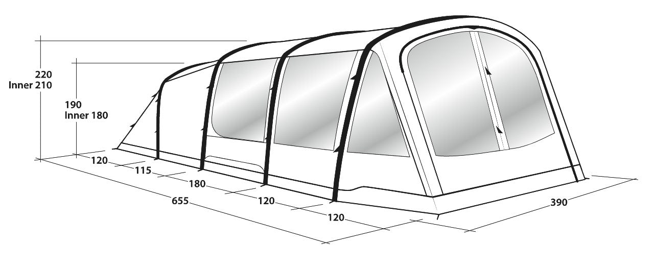 Tunneltält Parkdale för 6 personer