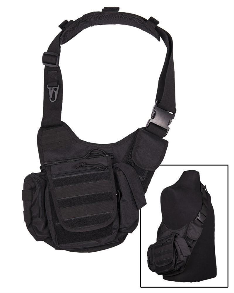 Multifunktionale Sling Bag Tasche in Schwarz