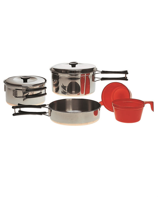 Stainless steel cooking set for 2 people