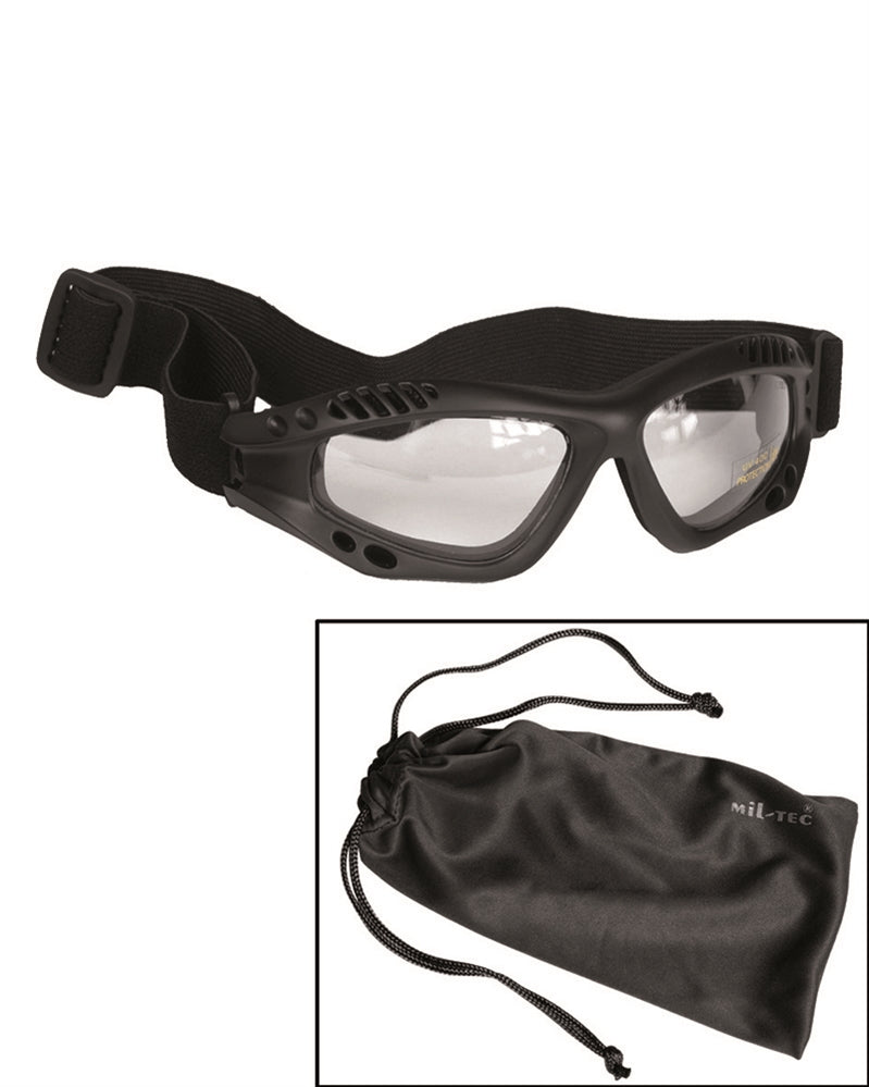Commando Glasses Air Pro Black Clear
