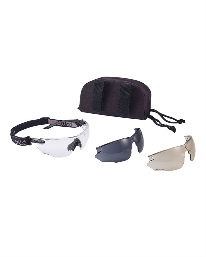 Ballistic Goggles Bollé® 'Combat' Black - Platinum Plated