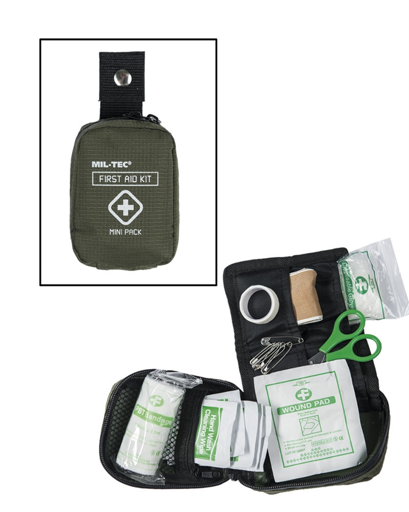First Aid Erste Hilfe Kit Pack Mini Oliv