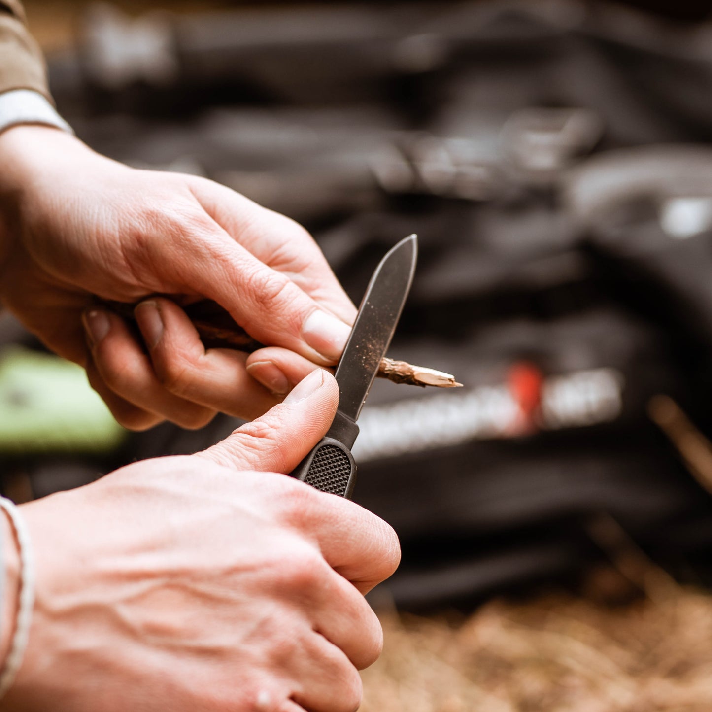 Outdoor folding knife with saw and file