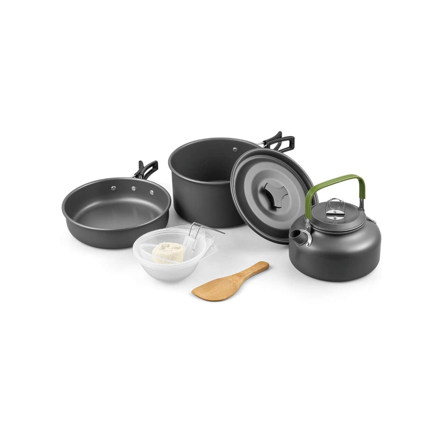 Premium cooking set - pot, pan, bowls, spoons - 7 pieces