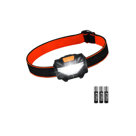 LED head torch with 170 lumens, 3 modes, waterproof