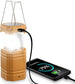 Solar Camping Handkurbel Laterne, Tragbare Ultrahelle LED-Taschenlampe mit Akku