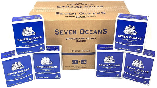 Hätäruoka Seven Oceans samanlainen kuin BP-ER BPER Survival Food Pack 24 x 500g
