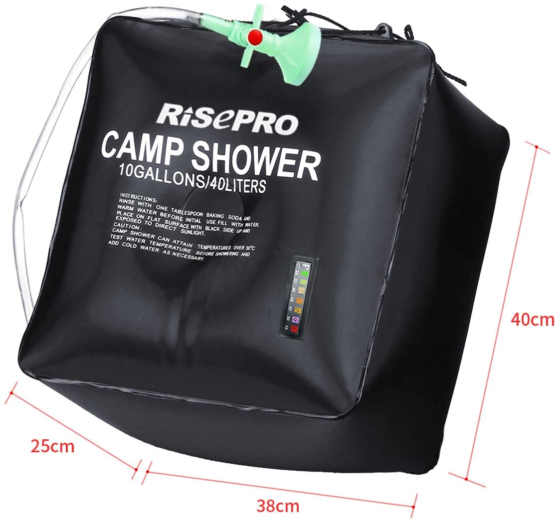 Outdoor shower - 40L water container with shower attachment