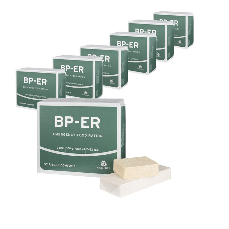 Notfallration BP-ER 7 Tage ca 17500kcal - Kompakte, haltbare, leichte Notfallnahrung BP-ER