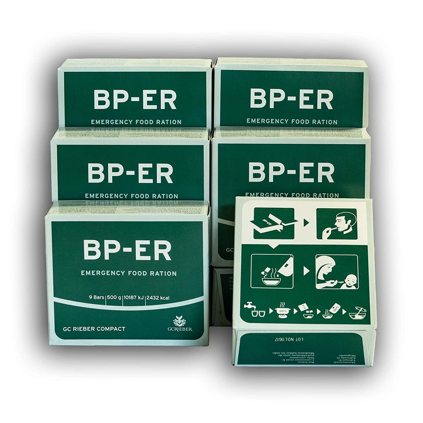 מנת חירום BP-ER 7 ימים כ-17500 קק"ל - מזון חירום קומפקטי, עמיד, קל BP-ER