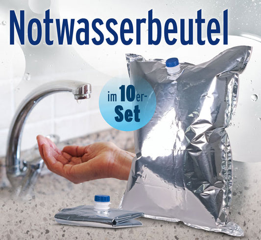 Notwasserbeutel - 10er Set je 20 Liter