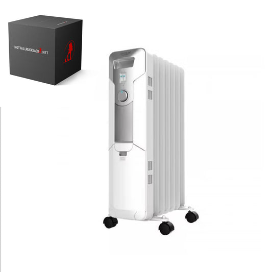 Oil radiator - oil radiator emergency heating - power 1500W - 3 heat settings - white emergency radiator heat