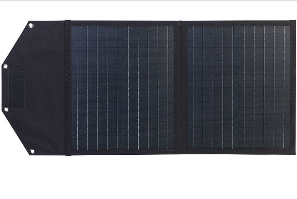 Faltbares Solarpanel für Notstrom- 2 monokristalline Solarzellen - MC4-Stecker - 50 W