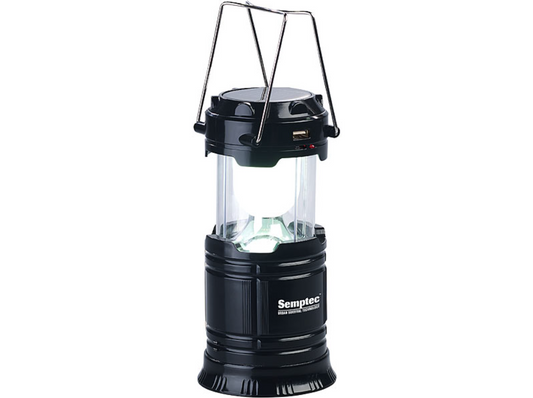 3 i 1 lys - nødlys - solcelle/LED lampe - 80 lumen - camping lanterne - nødstrømkilde - lampe med powerbank funktion - nødberedskab - nødoplader