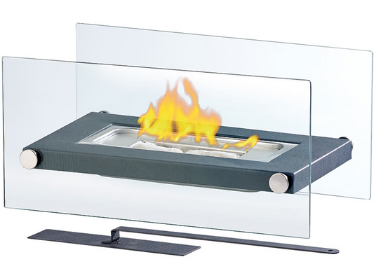 Glass fireplace - table fireplace