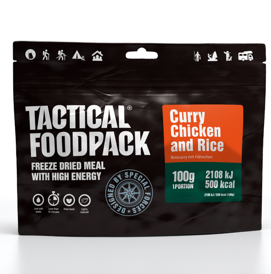 Rice curry with chicken - 100 grams - Main course/Main course - Meal - Emergency ration/Emergency food - Emergency ration/Emergency food - Emergency pack/Meal pack - Meal ration - Survival ration - Survival food - Nutrients/Nutrition