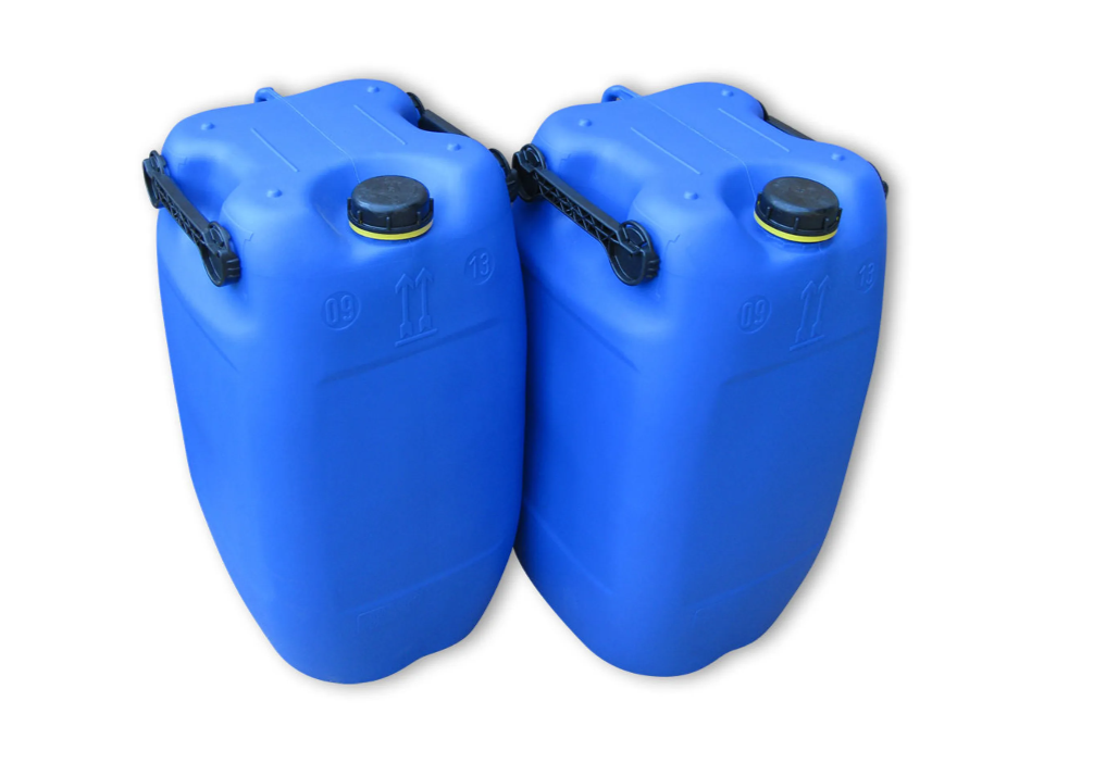 2 x 60 liter jerrycans - waterjerrycans - containers - containers - opslagmiddelen - opslag - buiten - vloeistof