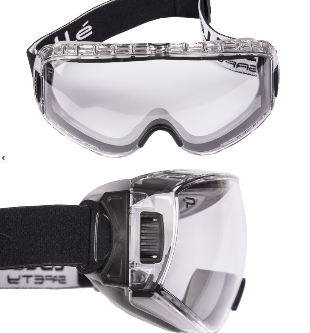 Klare Skibrille mit Kopfband - durchsichtige Brille