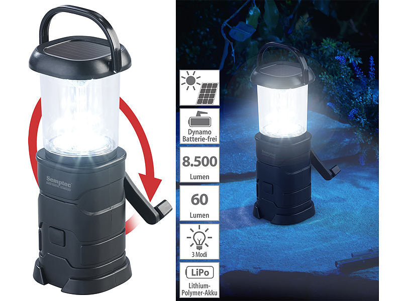 LED lanterne/sveivlampe 60 lumen